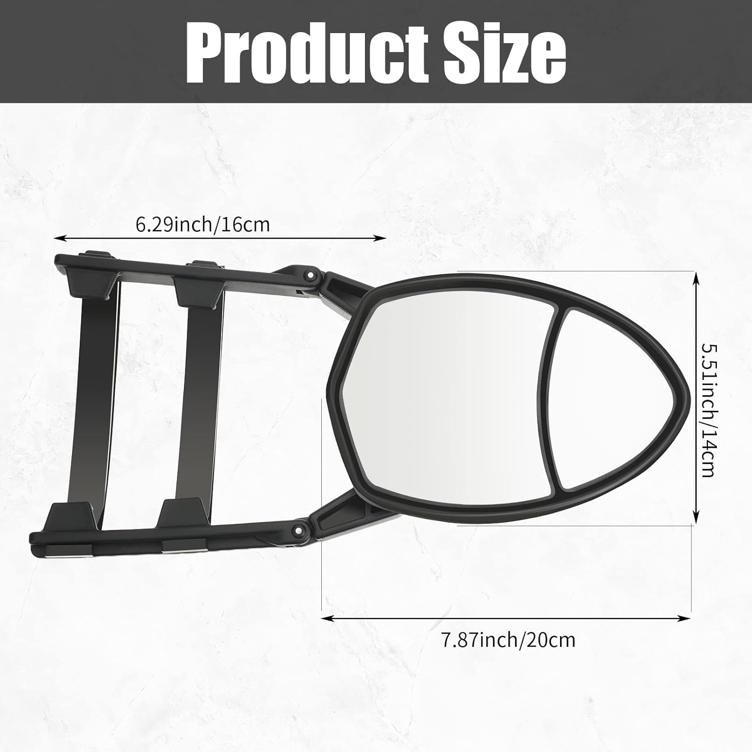 Car Rearview Clamp-On Towing Mirrors