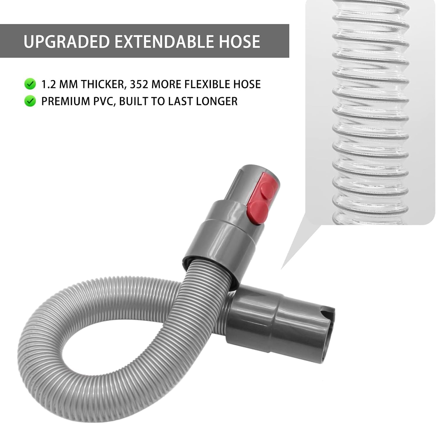 Compatible with Extension Hose Dyson V7 V8 V10 V11 Vacuum Replacement Extension Hose