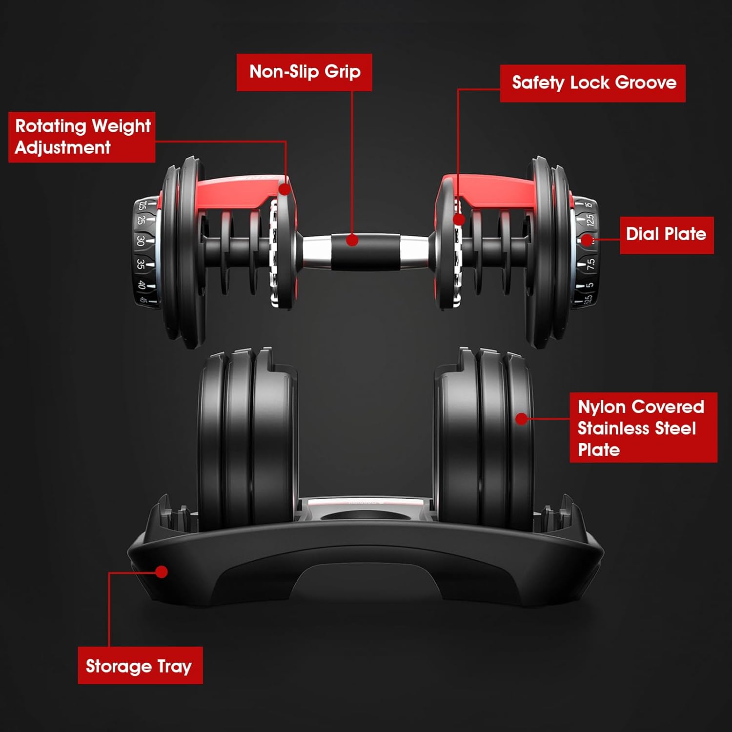 Adjustable Dumbbells 24Kg