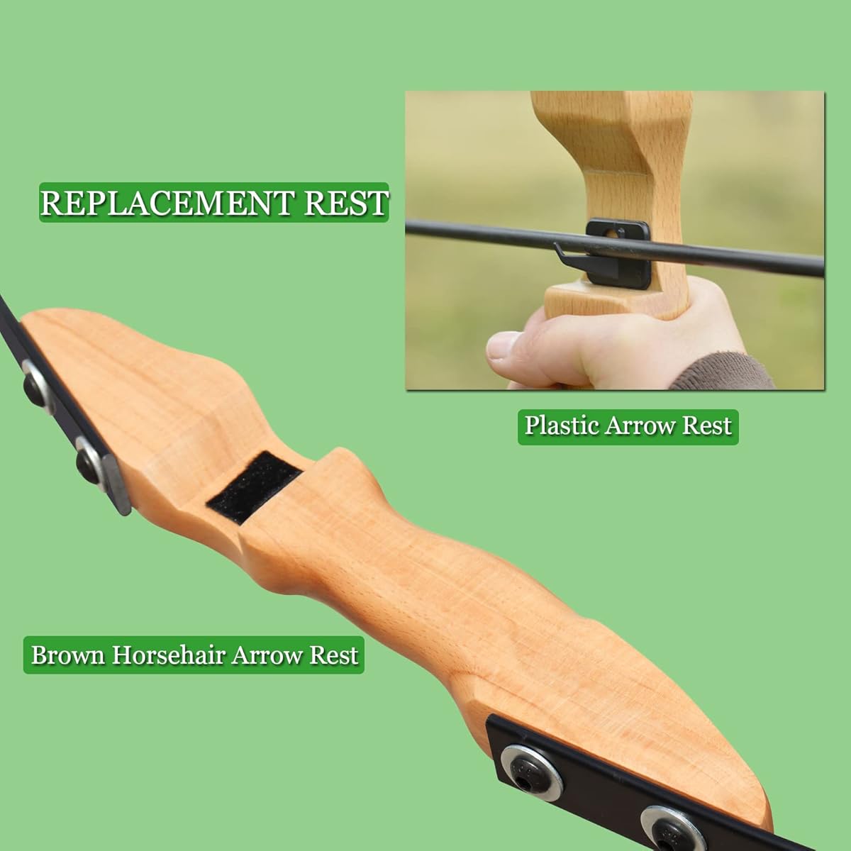 30lbs Archery High Strength Hunting Recurve Bow (Wood)