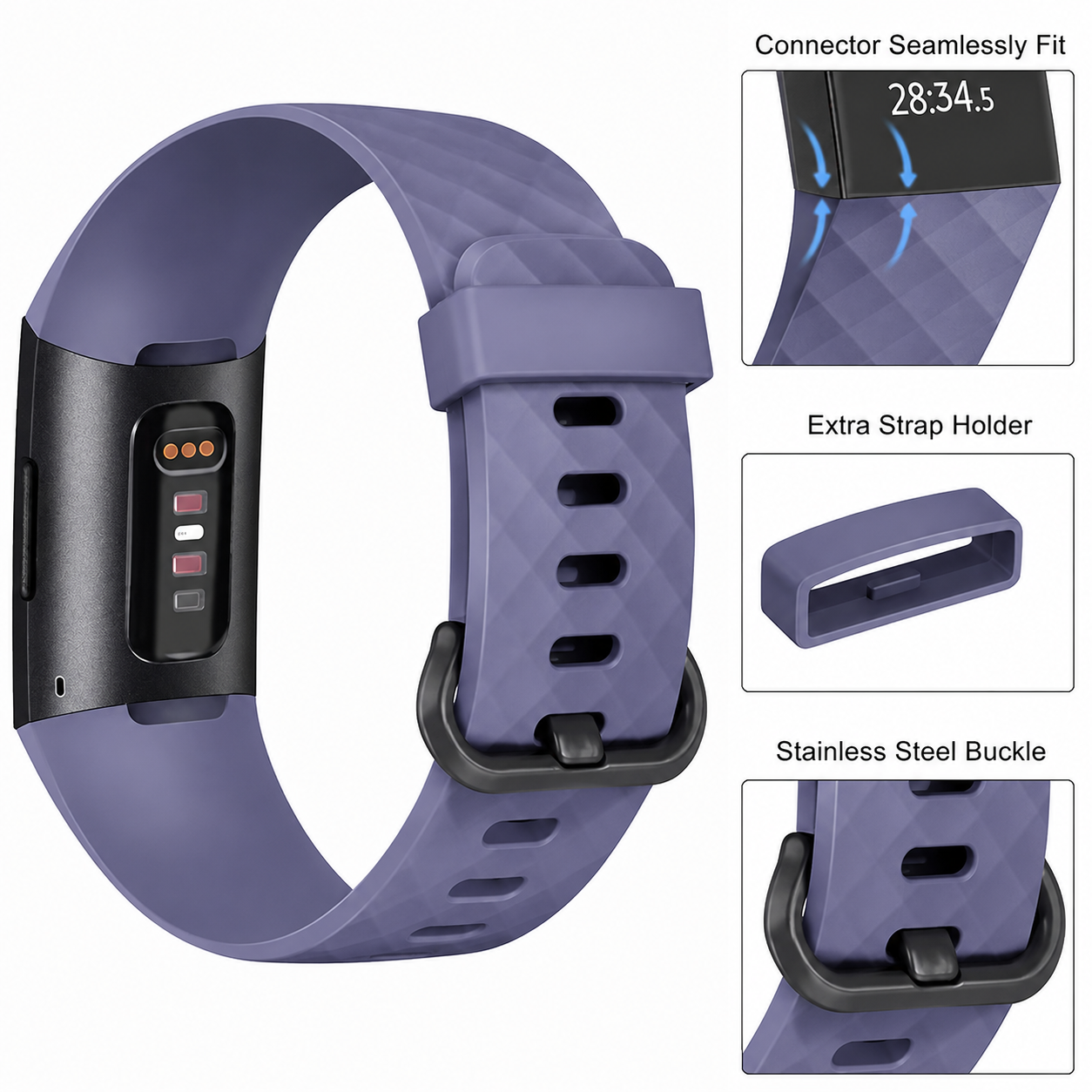 Fitbit Charge 3 / 4 Strap Fitbit Belt (Small)