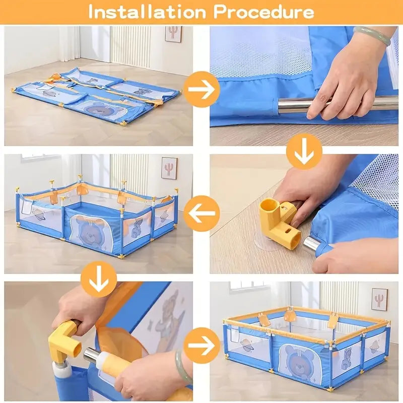 Portable Play pen Fence Gate Wall Fence Barrier