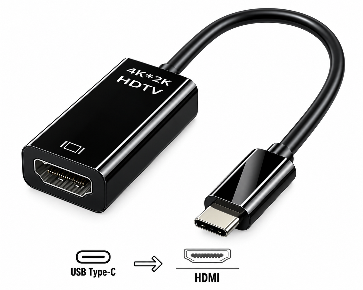 USB-C to HDMI 4K Adapter Cable HDTV Converter