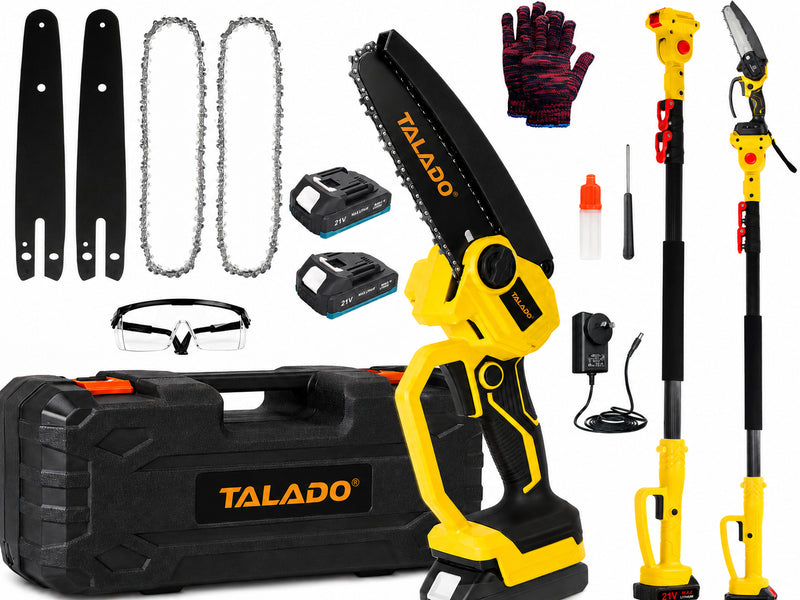 Mini Chain saw Cordless Power Chain Saws 6" with Extension Pole & Battery System