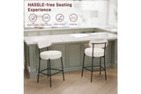 Set of 2 Bar Stools Counter Bar Stool