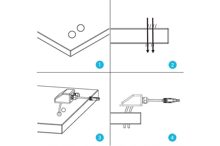 Double Hole Caravan Roof Boat Cable Entry Gland Solar Panel Mounting