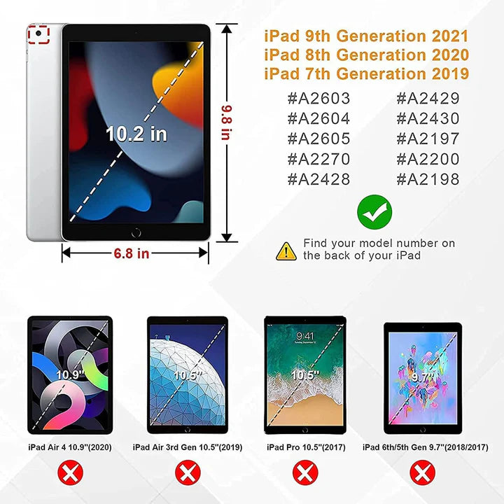 iPad 10.2" Foam Case 2019 2020 2021 9th Gen