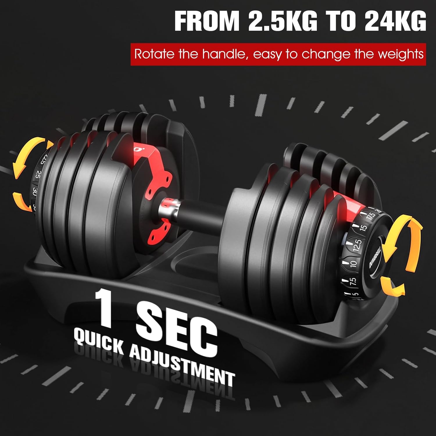 Adjustable Dumbbells 24Kg