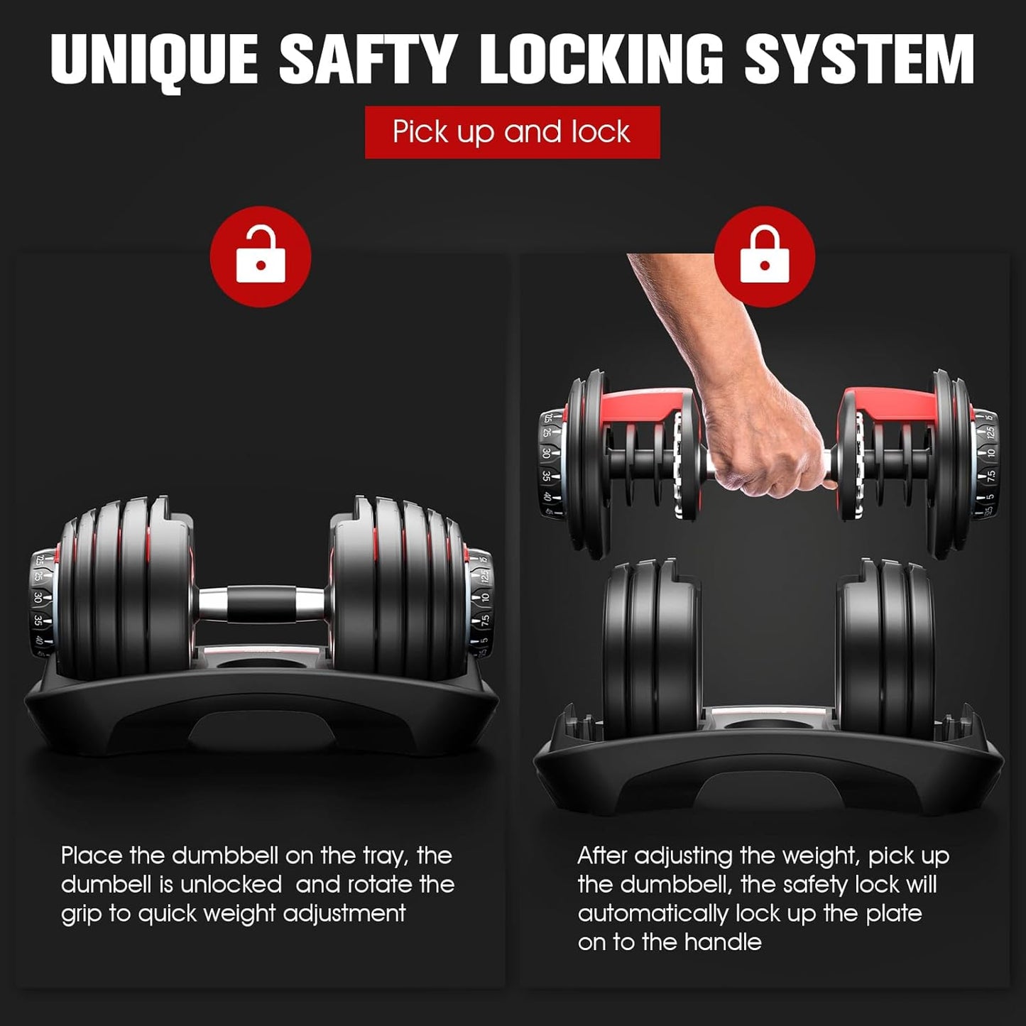 Adjustable dumbbells 24Kg