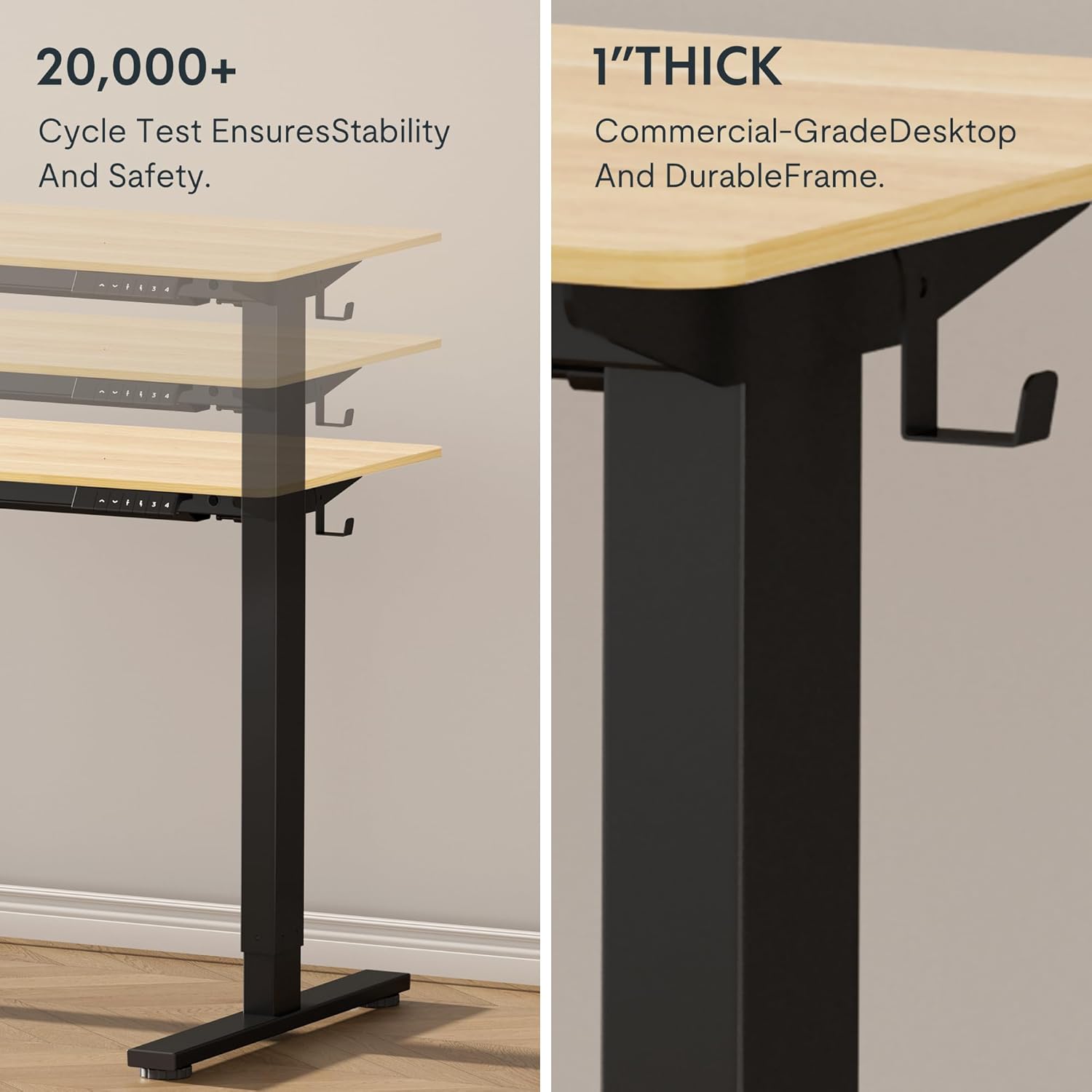 Height Adjustable Desk Table 120 x 60CM
