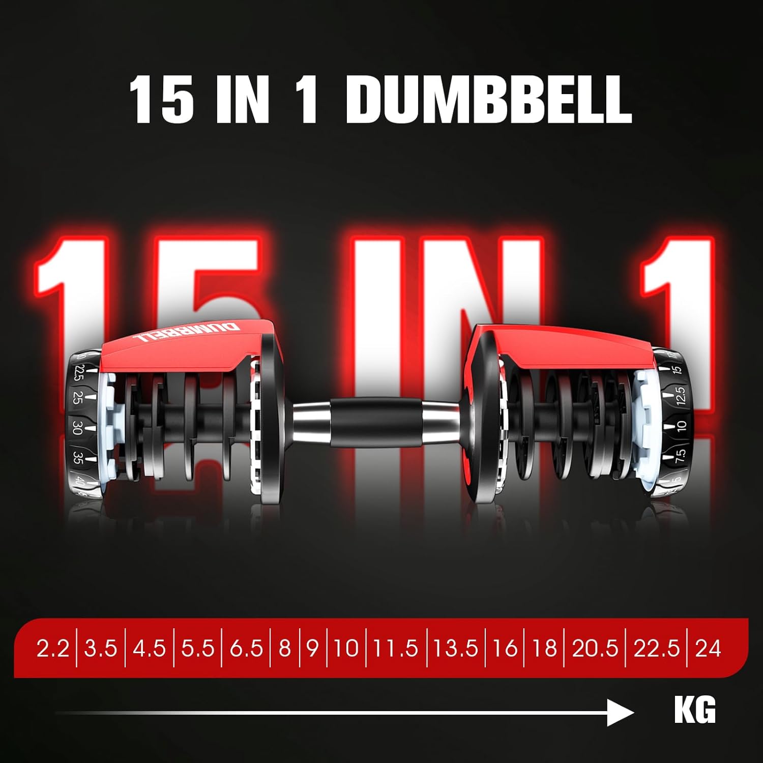 Adjustable Dumbbells 24Kg