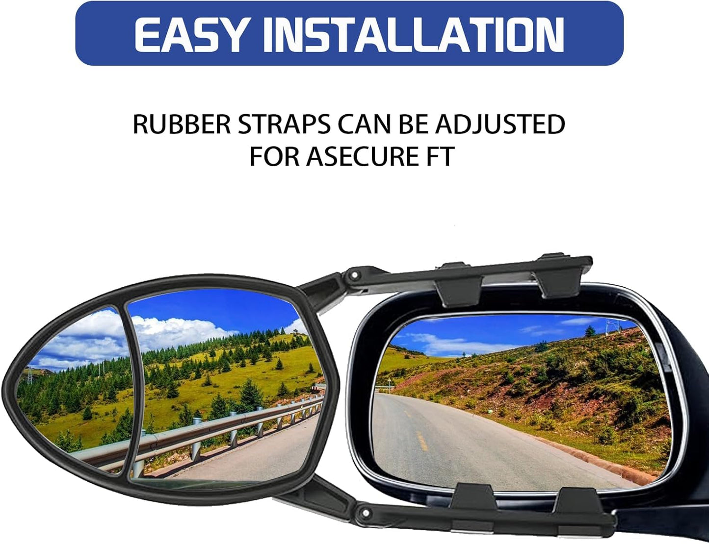 Car Rearview Clamp-On Towing Mirrors
