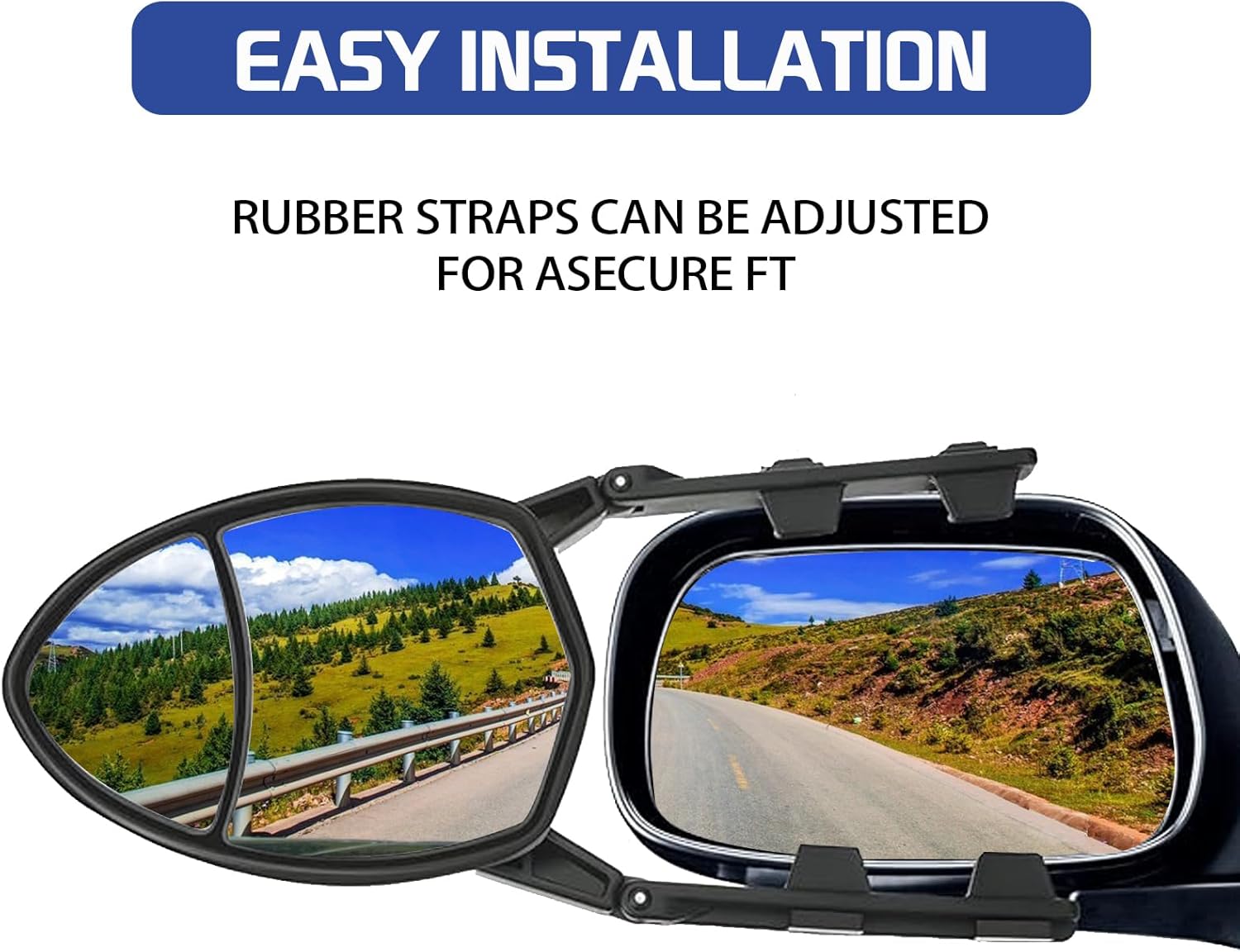 Car Rearview Clamp-On Towing Mirrors