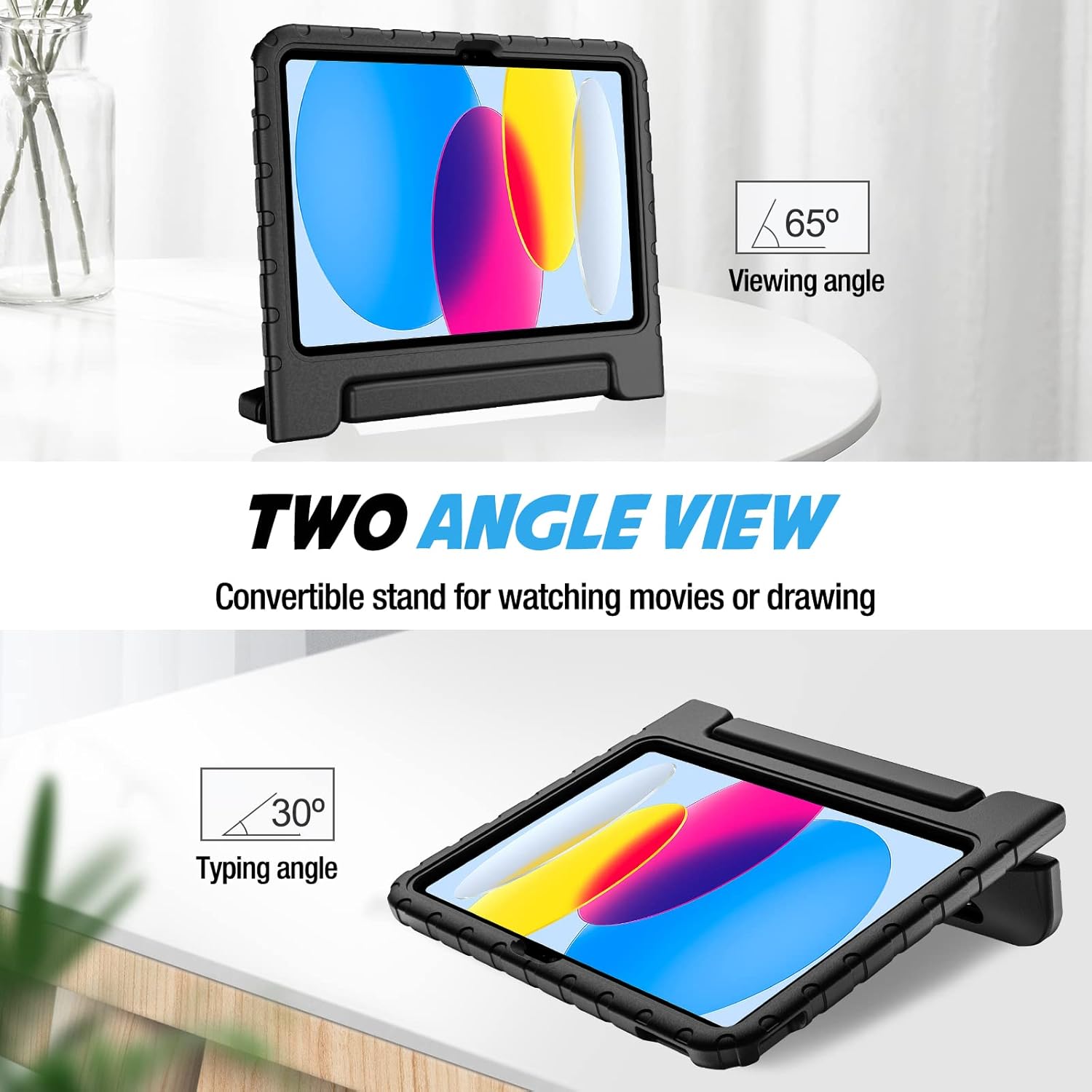 iPad Air 11'' & Pro 11'' 2024 Case EVA Kids School Black