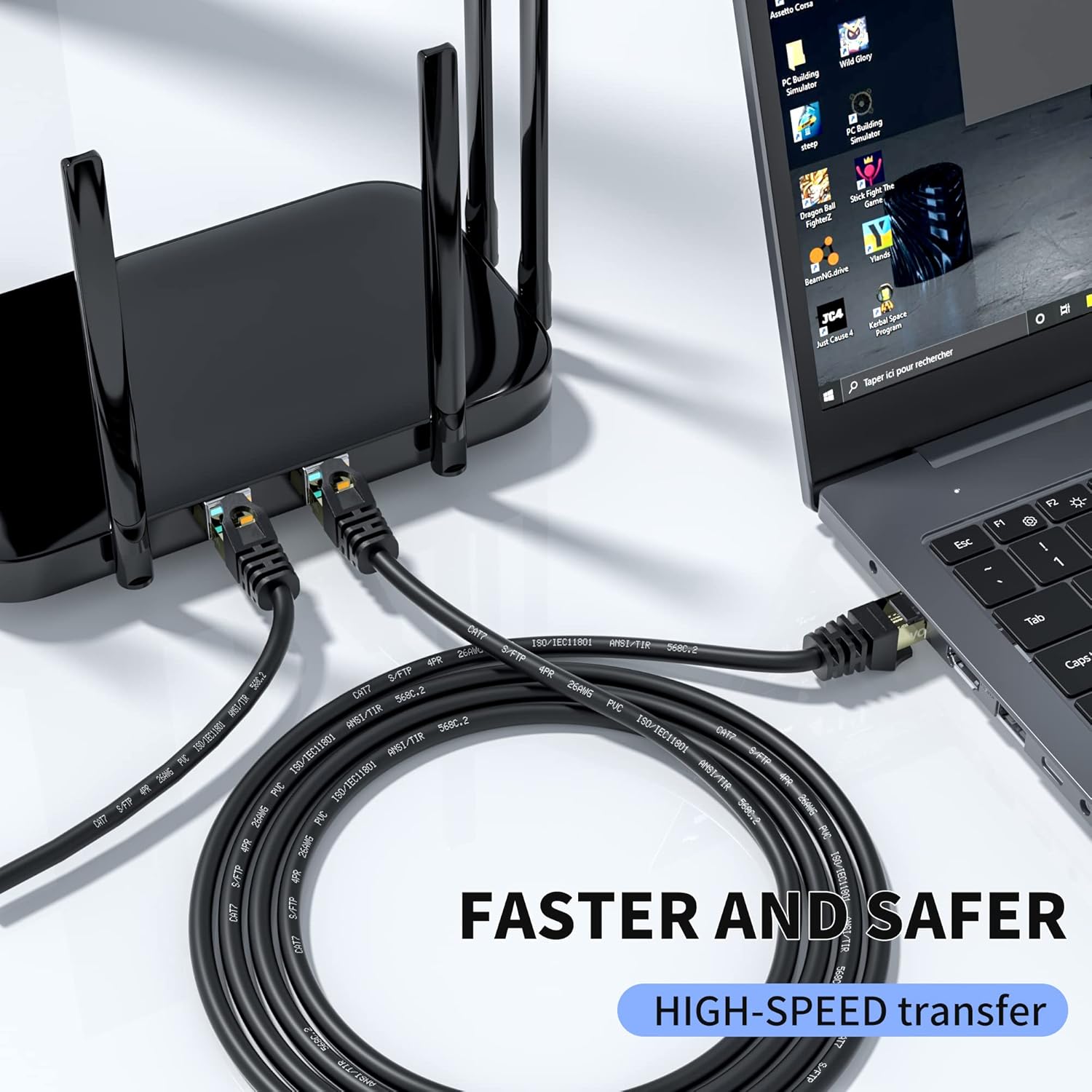 LAN Cable CAT 7 Ethernet Cable 1 Meter
