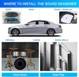 Car Butyl Rubber Sound Deadener Sound Proofing NoiseProofing Self Adhesive
