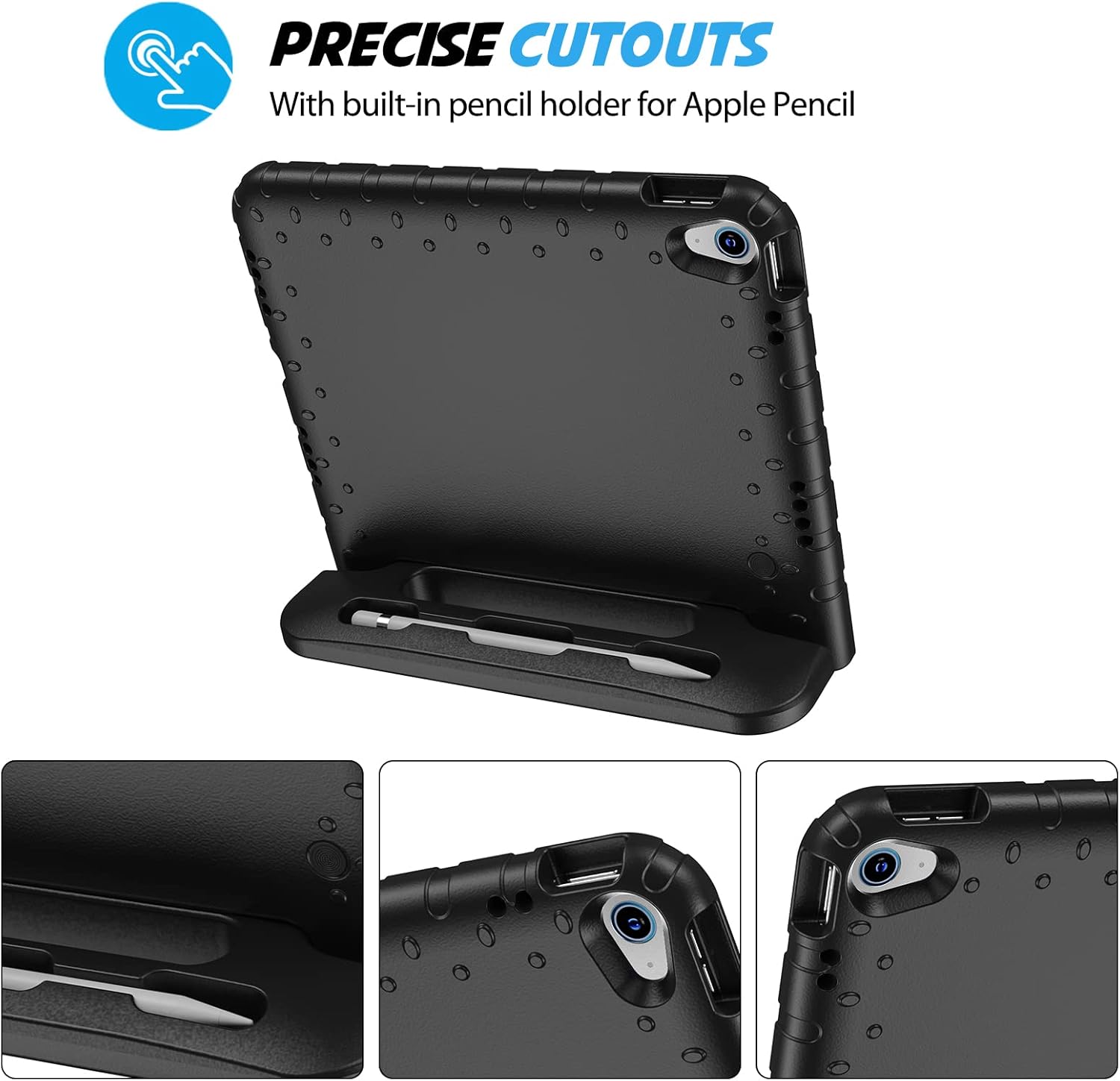 iPad Air 11'' & Pro 11'' 2024 Case EVA Kids School Black