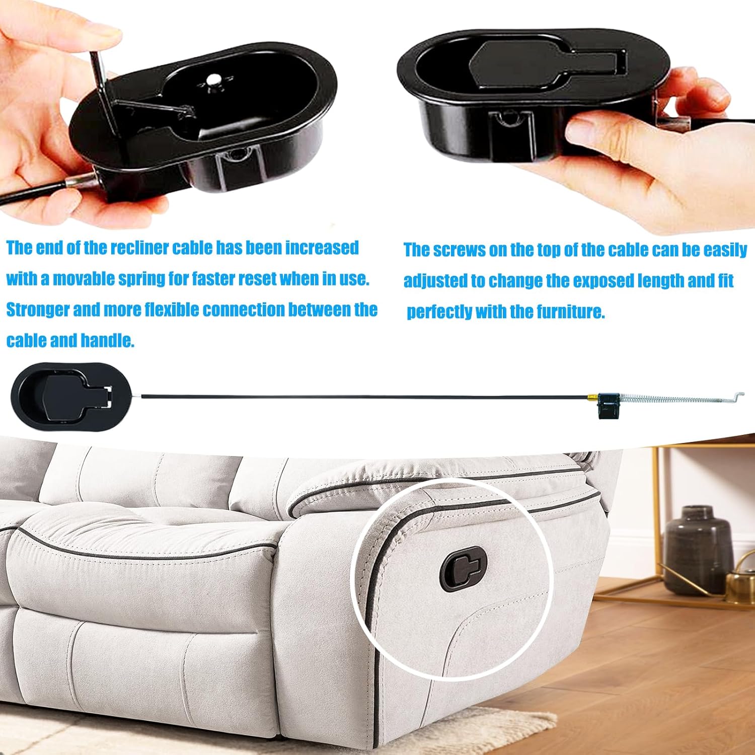 Sofa Lounge Metal Recliner Handle Release Lever Trigger