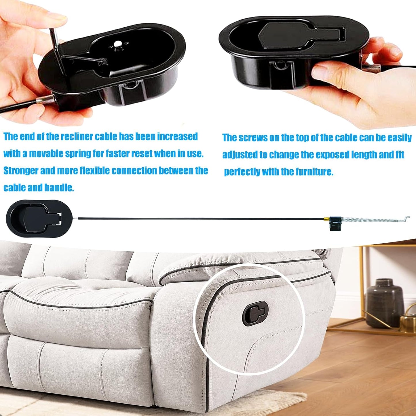 Sofa Lounge Metal Recliner Handle Release Lever Trigger