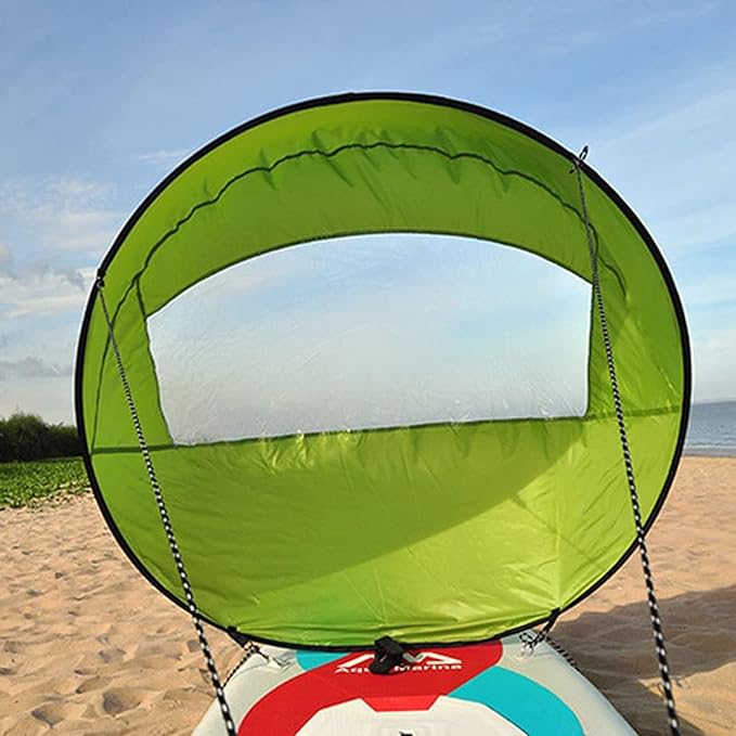 42in Sail Foldable Kayak Boat Wind Sail (Green)