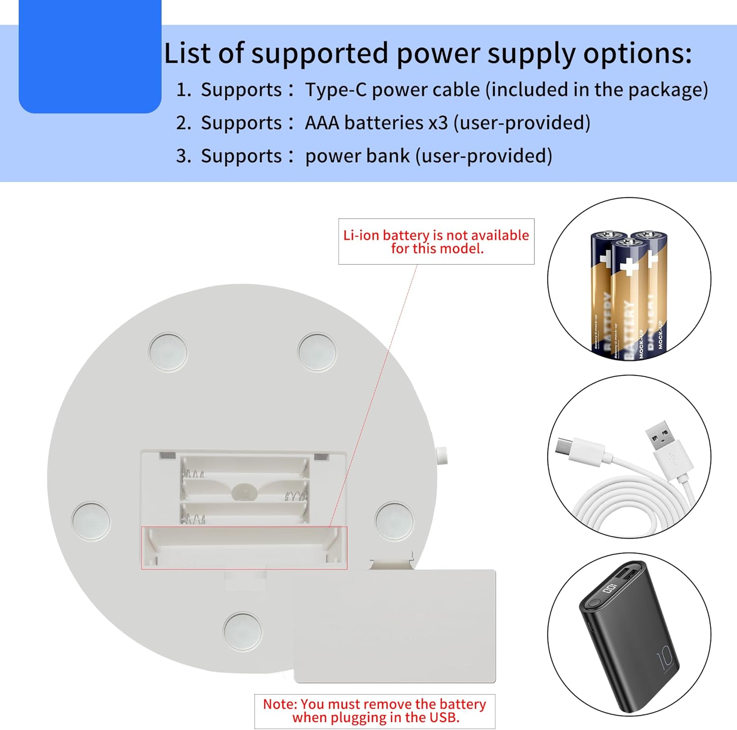 360 Degree Rotatable Electric Turntable Display Stand (White)