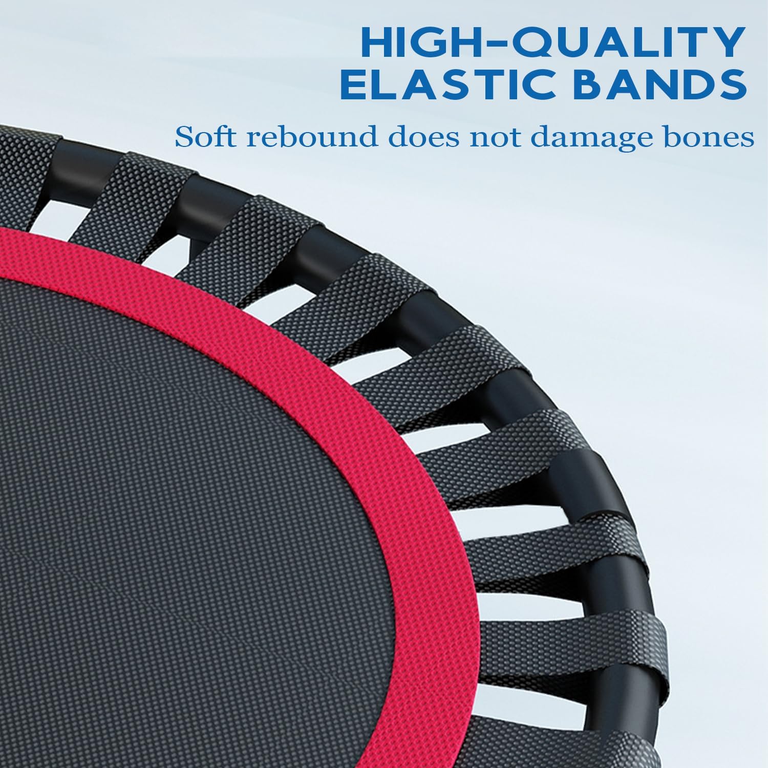 50" Foldable Mini Trampoline Armrest Rebounder