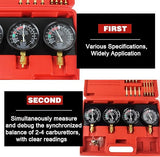 Carburetor Vacuum Synchronizer Gauges Tool Kit