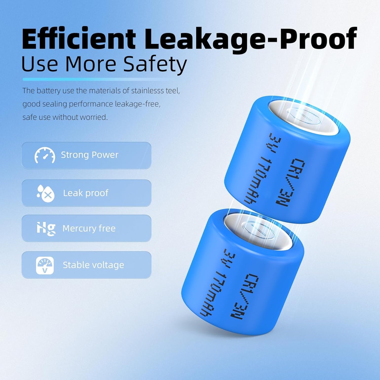 2PCS CR1/3N Lithium Battery 2L76, K58L, DL1/3N, 5018LC, CR11108, CR1/3N, CR13N