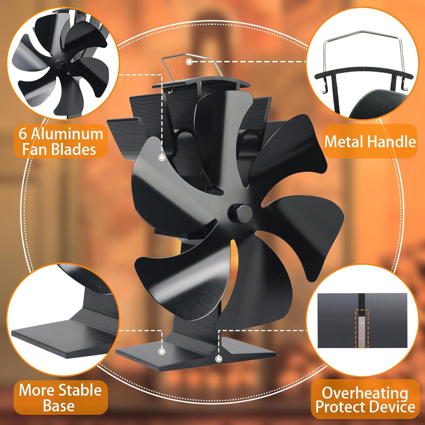Stove Fan Heat Powered Stove Fan