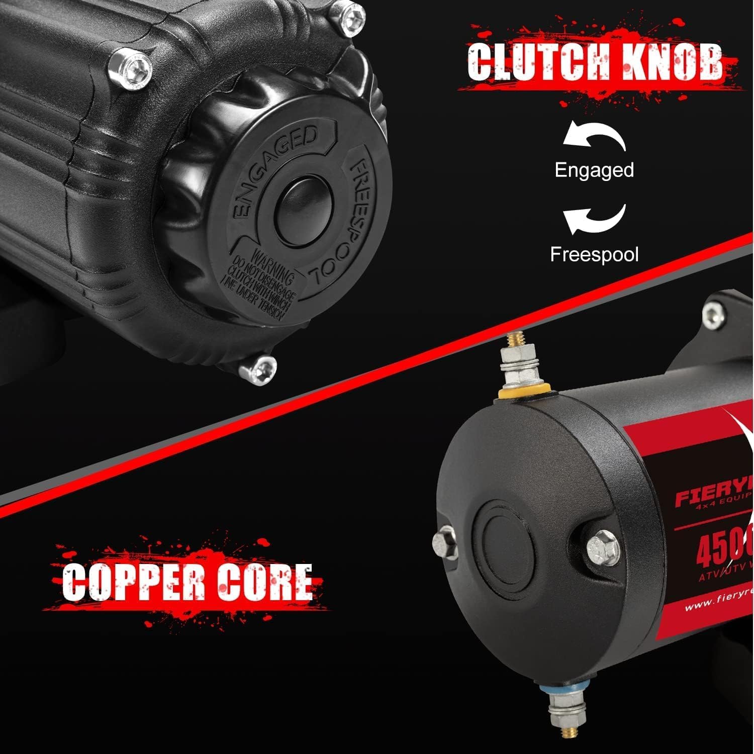 Electric Winch ATV Motor 4500lbs