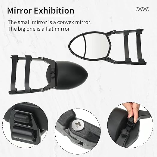 Car Rearview Clamp-On Towing Mirrors