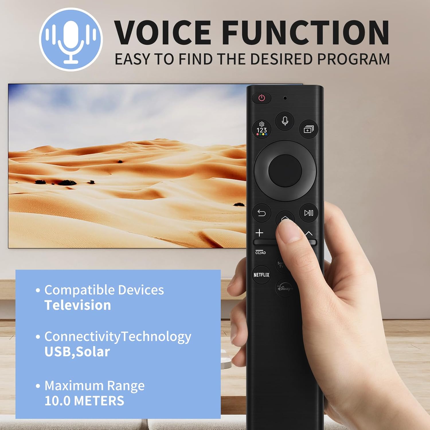 Replacement Remote compatible with Samsung Smart Solar TV Remote