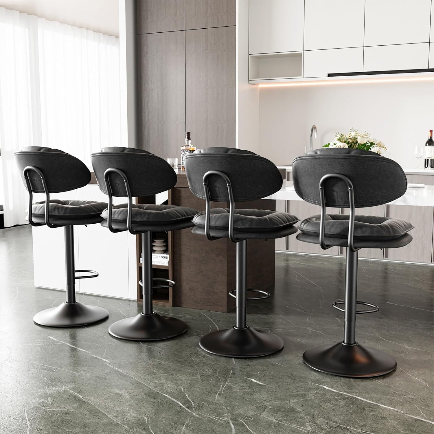Bar Stools Adjustable Swivel Bar Stools