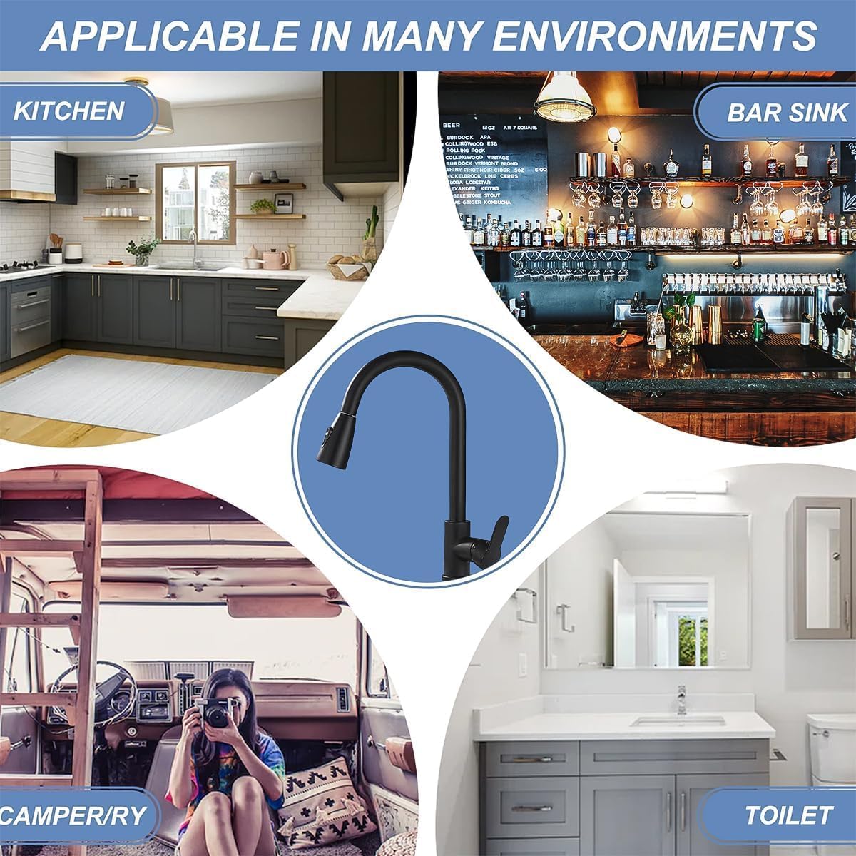 Kitchen Mixer Tap Faucet - Laundry Bathroom Sink