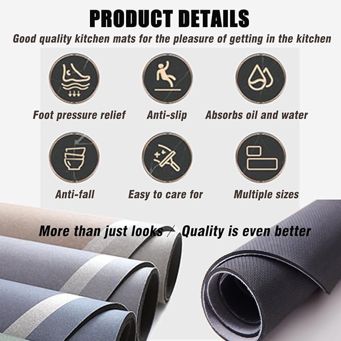 Non-Slip Kitchen Floor Mat (50 x 120cm)