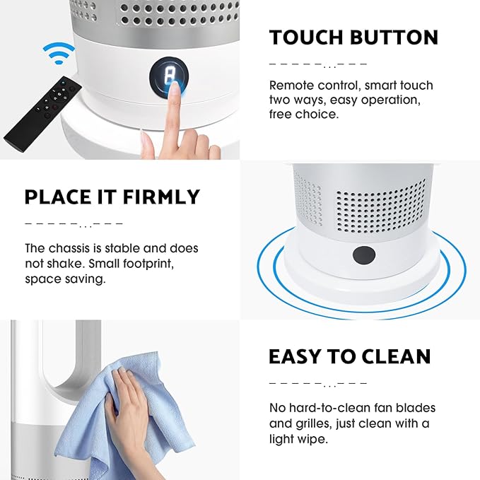 Bladeless Fan with Remote