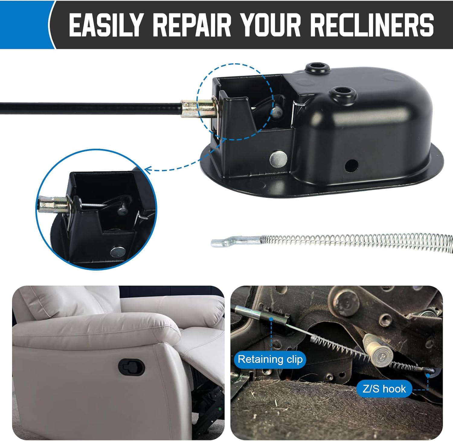 Sofa Lounge Metal Recliner Handle Release Lever Trigger