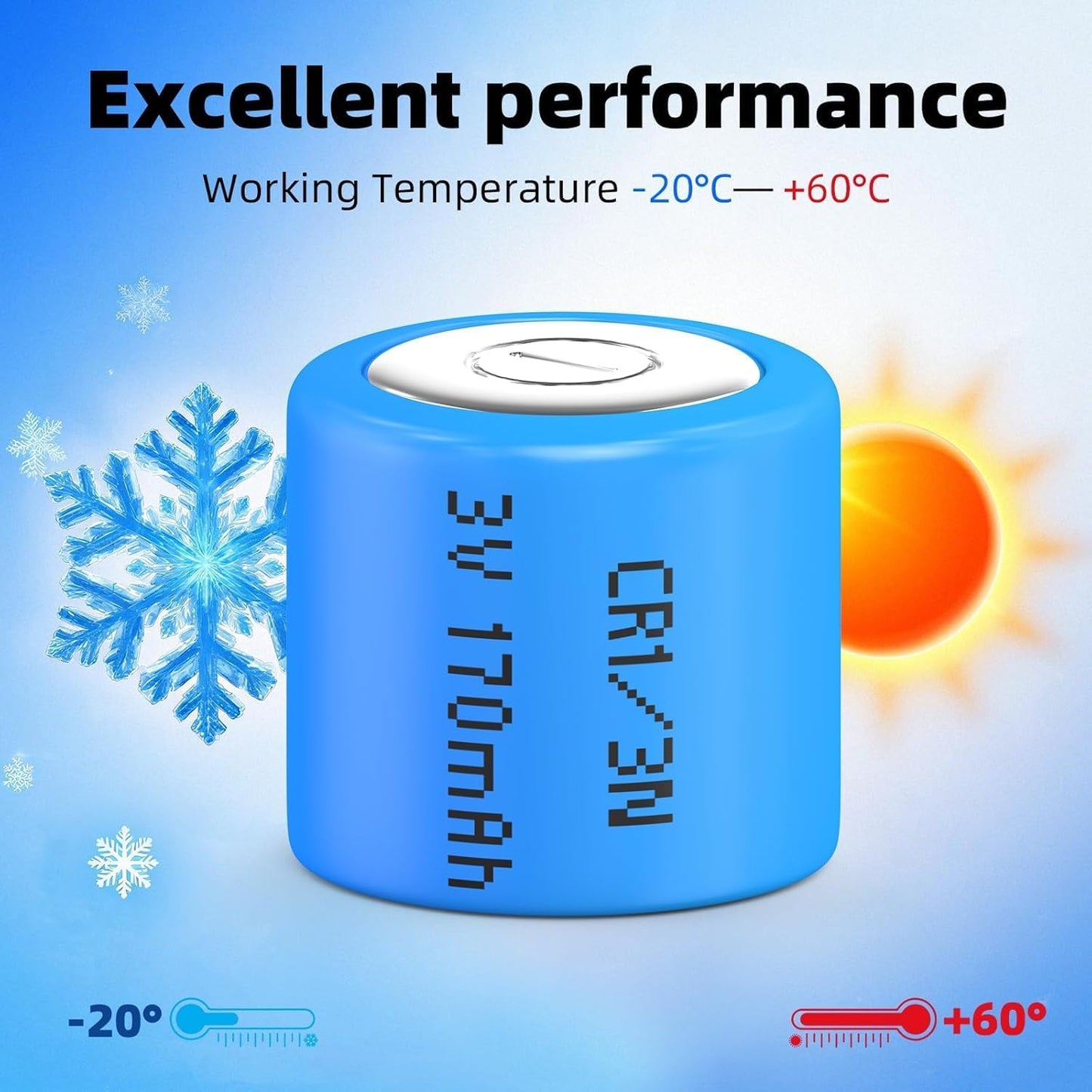 2PCS CR1/3N Lithium Battery 2L76, K58L, DL1/3N, 5018LC, CR11108, CR1/3N, CR13N
