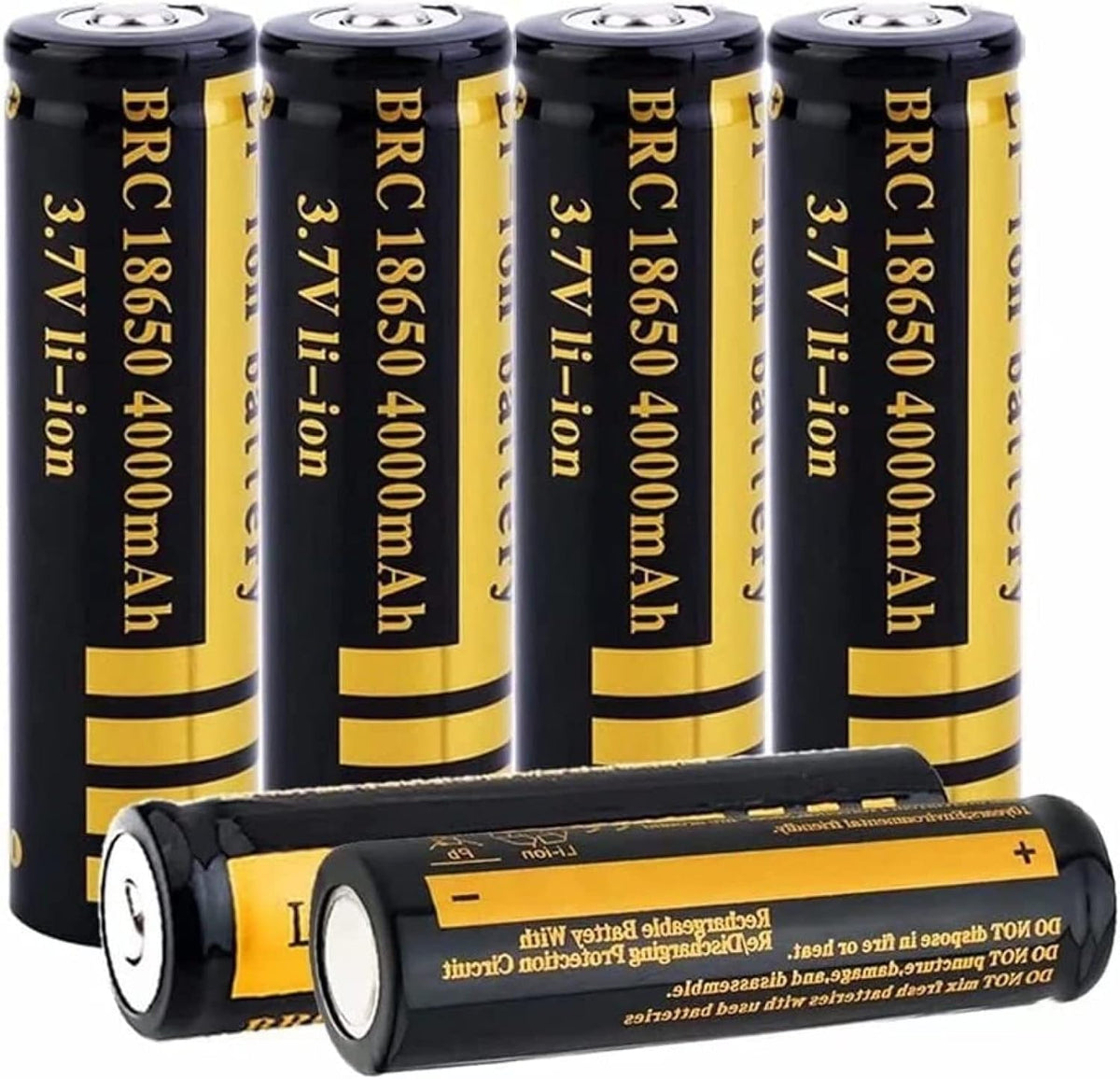 18650 4000mAh 3.7V Rechargeable Lithium Battery (8 Pcs)