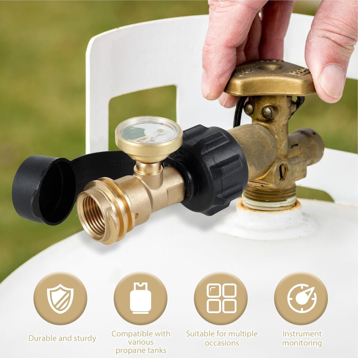 Propane Tank Gauge Leak Detector Gas Pressure Meter