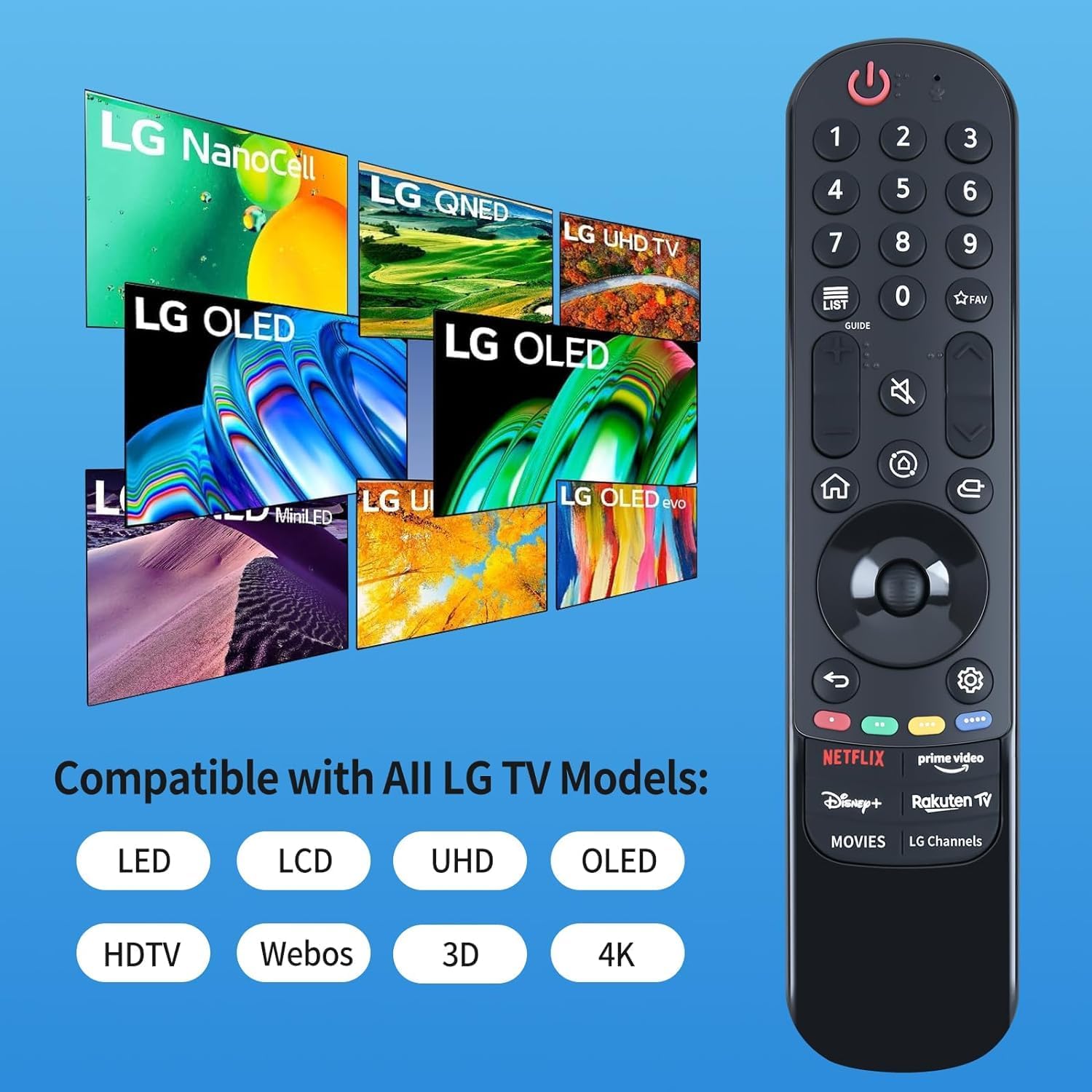 Replacement Remote compatible with LG TV Replacement remote control