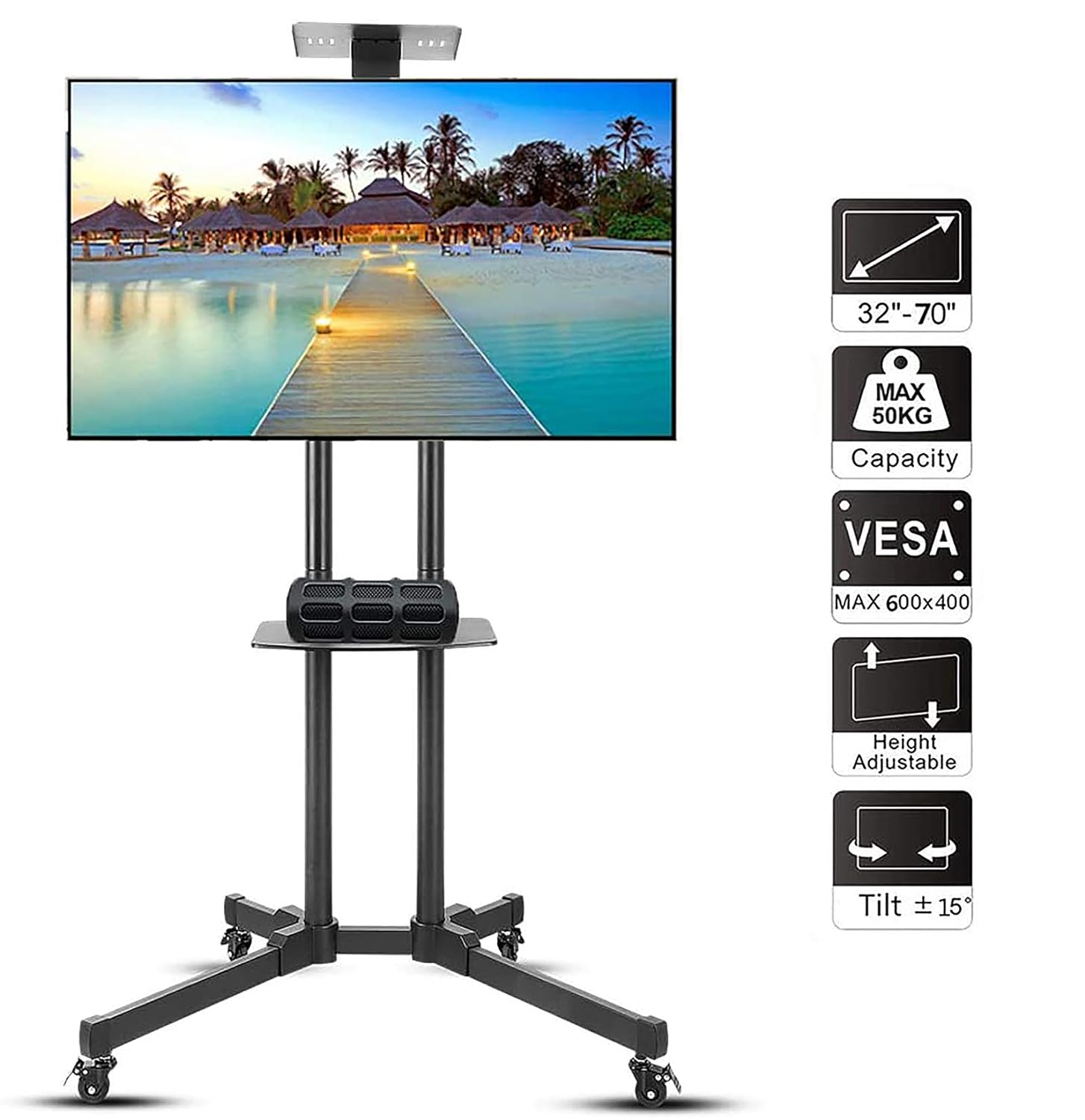 Height Adjustable TV Stand 32” to 65”