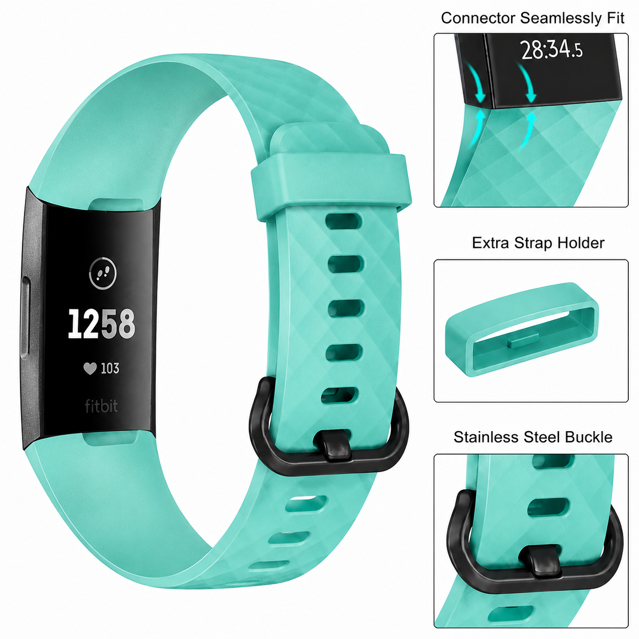 Fitbit Charge 3 / 4 Strap Fitbit Belt Large