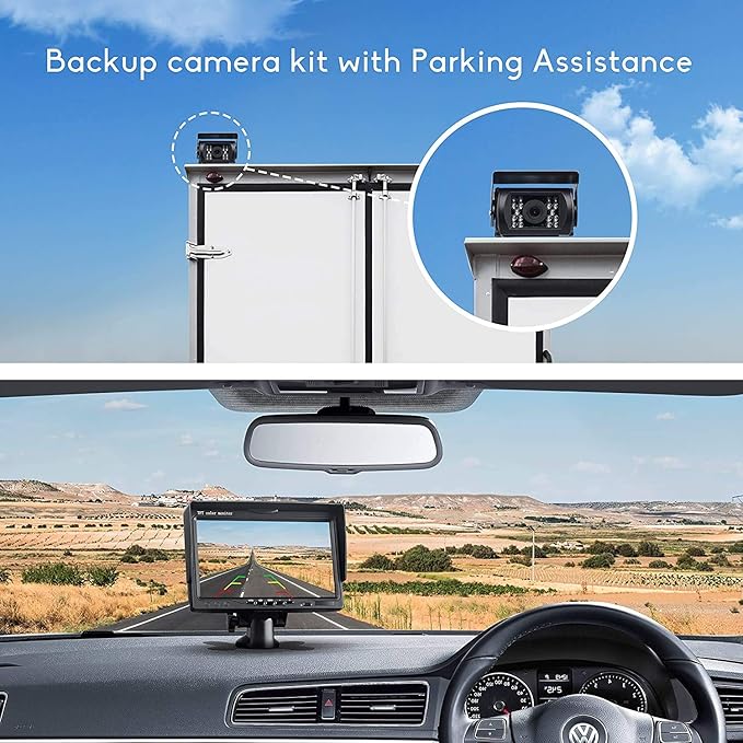 7" Monitor Reverse Camera Rear View Parking (AV Plug)
