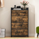 Tall Boy 5 Drawers Chest of Drawers