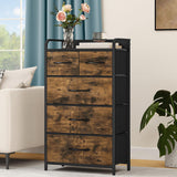 Tall Boy 5 Drawers Chest of Drawers