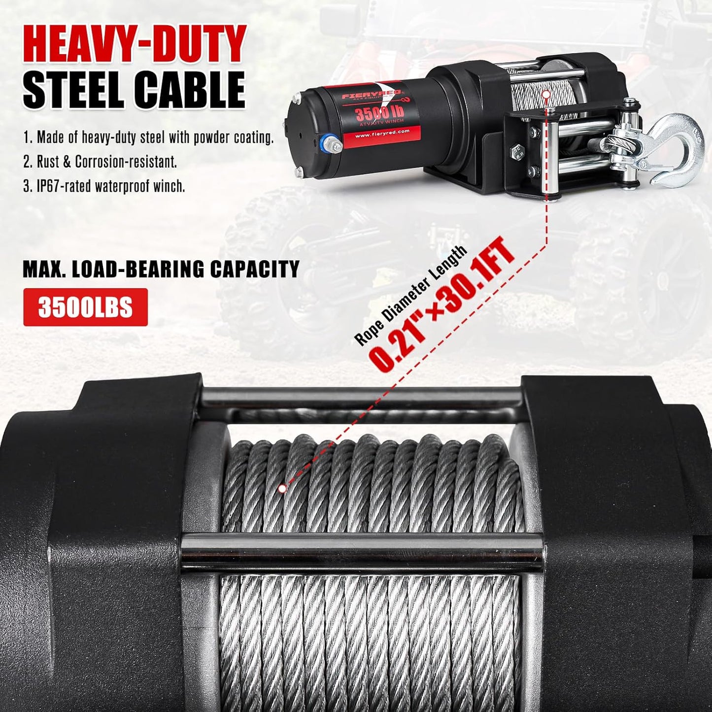 Electric Winch ATV Motor
