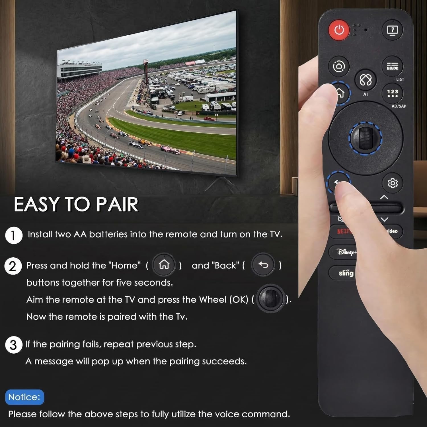 Replacement LG TV Remote Magic Remote MR25GA