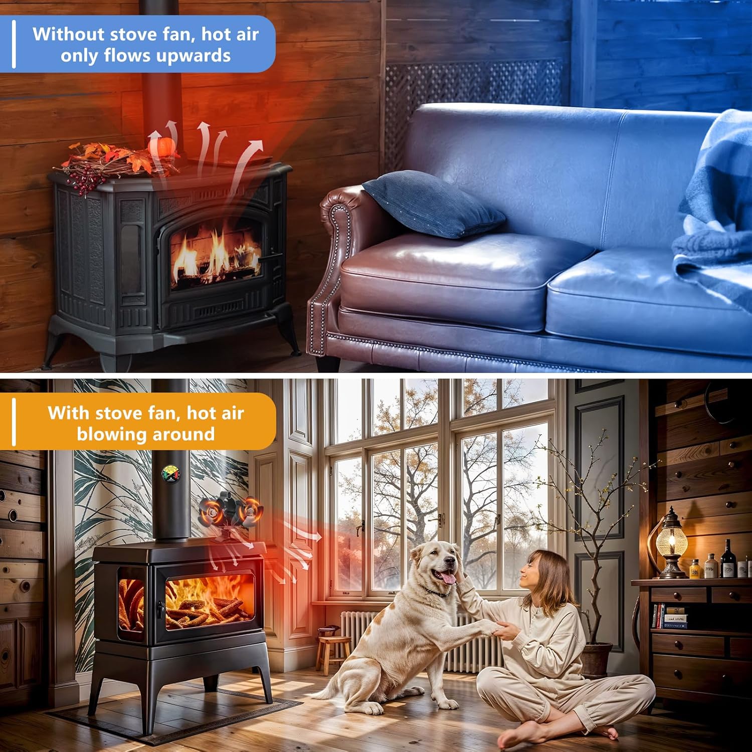 Stove Fan Fireplace Fan