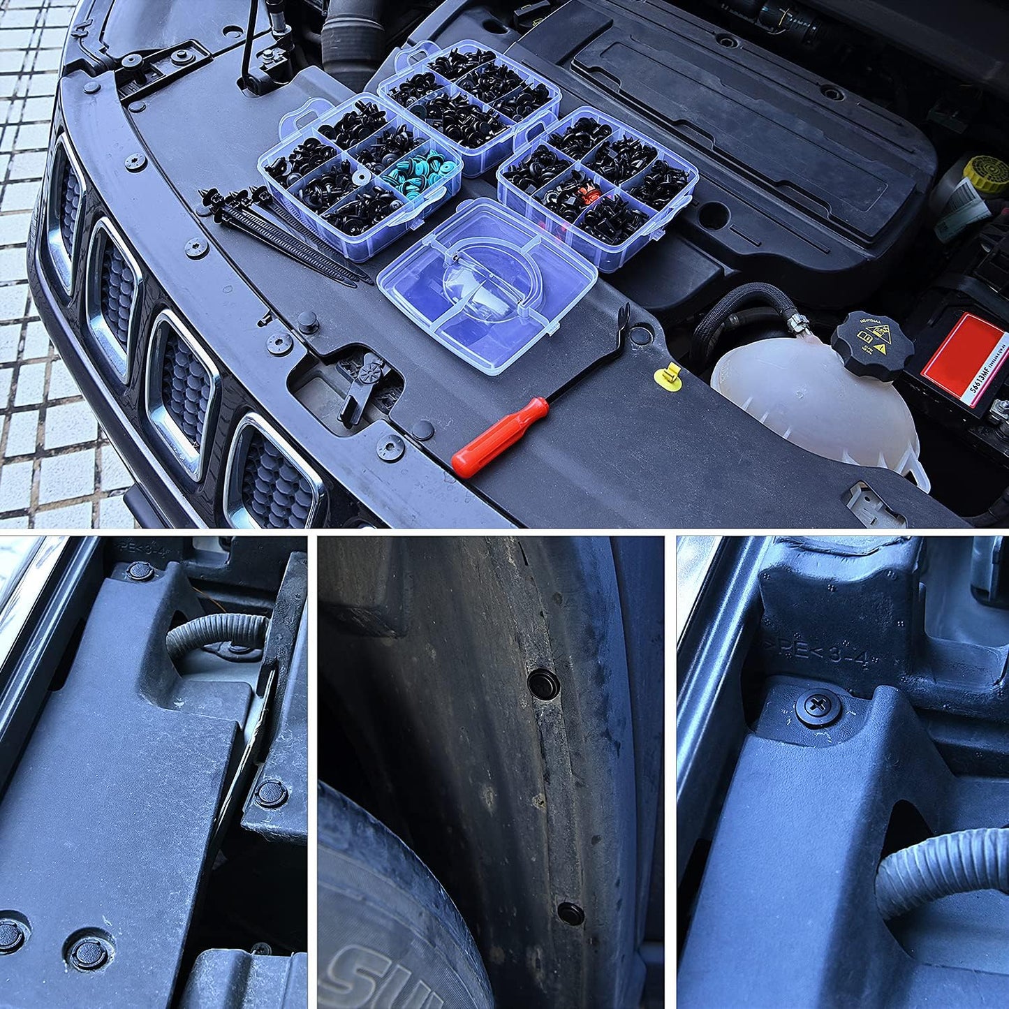 635pcs Car Body Trim Clips Retainer Bumper Rivets Fastener Kit